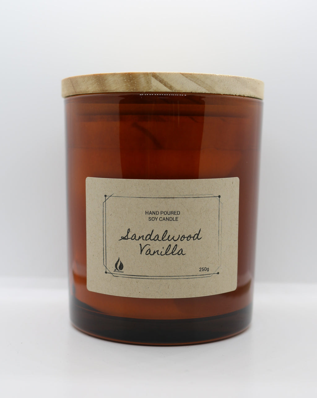 SANDALWOOD VANILLA - Hand Poured Soy Candle A+ Essentials Pty Ltd