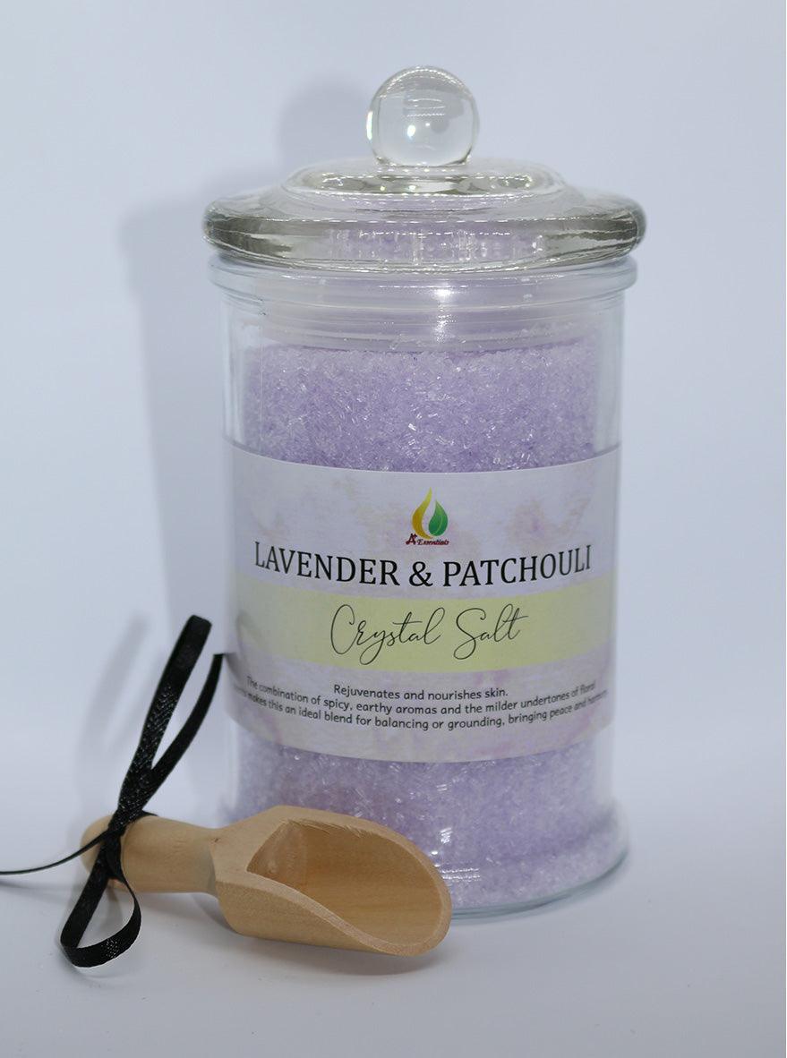 LAVENDER & PATCHOULI Indulgence Crystal Salt A+ Essentials Pty Ltd